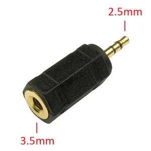 2.5mm Male Plug to 3.5mm Female Jack Stereo Audio Adapter Converter Connector - Picture 1 of 1