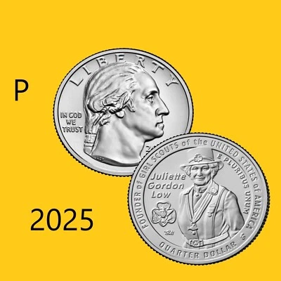 2025 P  (1 Coins)  American Women Quarters - Juliette Gordon Low (BU) - Image 1 of 2