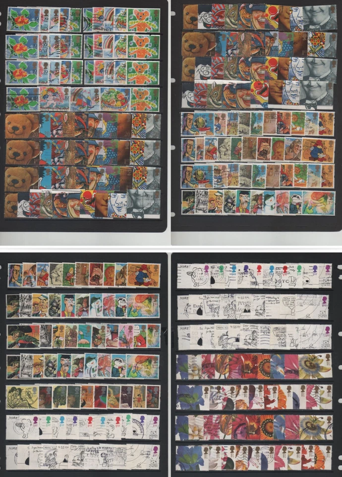 LOT#366V - GB QEII 1989-1997 GREETINGS (BOOKLET) STAMPS USED Multiple Listing - Image 1 of 3