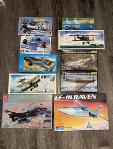 Aircraft Scale Plastic Model Kits - Lot of 10 - Vintage - Picture 1 of 7