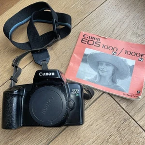 Canon EOS 1000F 35mm film camera body only with cap. - Picture 1 of 9