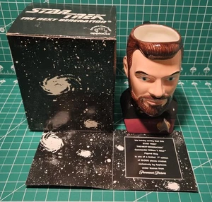 Vintage Star Trek The Next Generation "Commander Riker" Figural Ceramic Mug 1994 - Picture 1 of 8