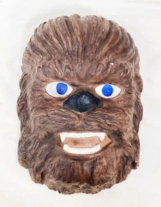 Vintage handgefertigte Keramik Chewbacca Star Wars Skulptur Kopf 7x9x3 - Bild 1 von 5