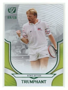 BORIS BECKER 2025 Topps Triumphant Tennis Yellow Foil #16 9/15 - Picture 1 of 2