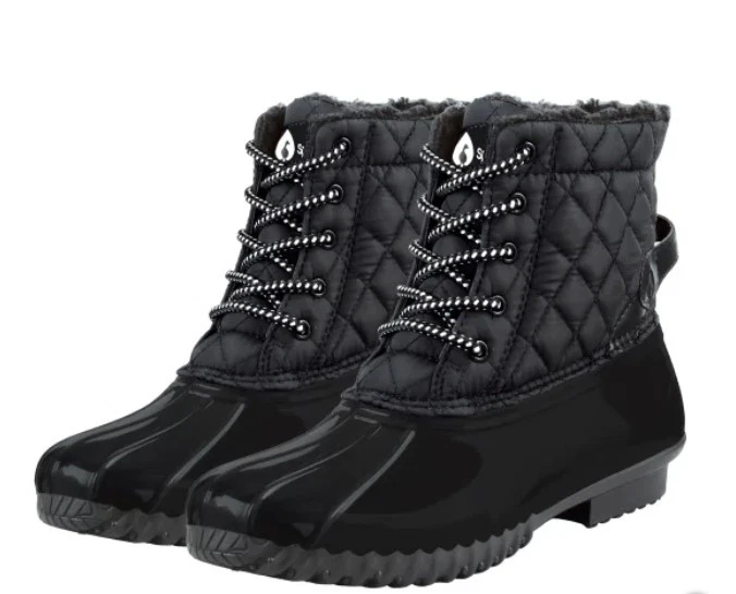 Sporto Women's Size 7 Black Andie Water Repellant Duck Boots