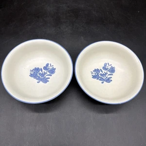 Vtg Pfaltzgraff Yorktowne Stoneware 6" Bowls 7-9 009 9Y Castle Stamp Set Of 2 - Picture 1 of 5