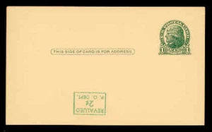 UX39d (S56-If) 2c on 1c THOMAS JEFFERSON, SURCH. INVERTED, LL MINT POSTAL CARD - Picture 1 of 2