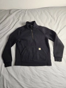 Sudadera Carhartt Peso Medio Mujer Talla Pequeña Relajada Negra 1/2 Cremallera Forrada 105657 - Imagen 1 de 10