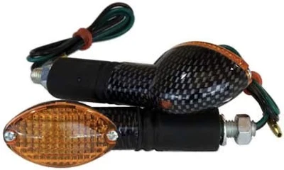 Fire Power Cat Eye Marker Light - Carbon - 12V/2 Wire Motorcycle ATV/UTV 60-1420 - Image 1 of 3