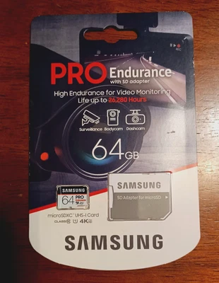 New Samsung PRO Endurance microSD Memory Card 64GB up to 26.280 - Image 1 of 2