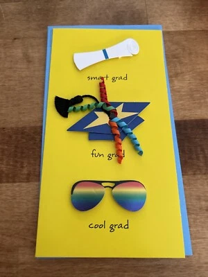 NEW Papyrus Graduation Card -Smart Grad, Fun Grad, Cool Grad - Blue - Image 1 of 4