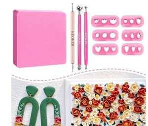 Keoker Polymer Clay Tools Set Mini Petal Set Flowers Pad & Ball Tool For Jewelry - Picture 1 of 3
