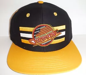NHL Vancouver Canucks NUEVO Auténtico Billboard Rayas Auténtico Snapback Sombrero Nuevo con Etiquetas - Imagen 1 de 4