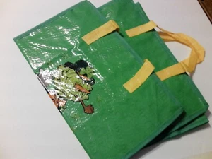 2 Green Plastic Storage Bags Leprechaun and Clover St Patrick's FREE SHIPPING!! - Picture 1 of 5