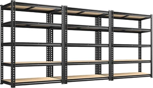 REIBII 2020LBS Storage Shelves 5 Tier Garage Shelving Heavy Duty Adjustable Gara - Picture 1 of 12