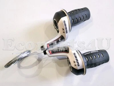 SRAM X5 3×8 Speed Bike Bicycle MTB Twist Grip Gear Shifter Set Black - Image 1 of 4