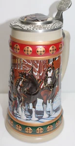 Budweiser Holiday Ceramic Beer Stein "Hometown Holiday", 1994 - Picture 1 of 16