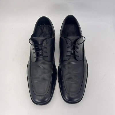 J Murphy by Johnston & Murphy Mens Size 10 Black Leather Derby Shoes 59 12001 - Image 1 of 4