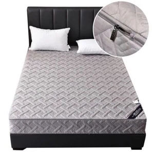 Quilted Six-sided Zipper Mattress Cover Bedspreads Anti-mite Thick Protector Pad - Picture 1 of 32