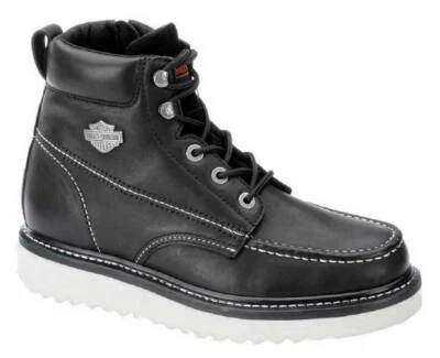 Harley-Davidson Men's Beau 6-Inch Black, Brown, or Rust Boots. Inside Zip D93135 - Image 1 of 4
