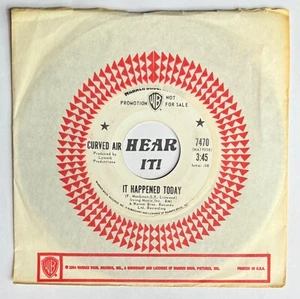 UK Girl Psych Prog Rock 45 CURVED AIR It Happened Today WB dj promo hear WAX - Picture 1 of 4