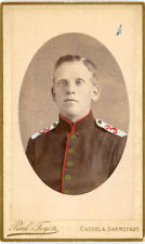WWI German CDV, Hesse Foot Artillery Soldier in dress uniform, Darmstadt 1890s