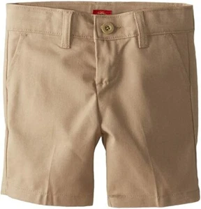 Dickies Girls Slim Fit Flat Front Shorts KR570, Desert Sand, 14 - Picture 1 of 5