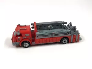 Micro Machines Fire Truck Hook & Ladder Truck Deluxe Red #8, No Ladder, Galoob - Picture 1 of 5