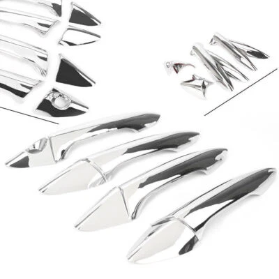 Door Handle Cover Trim Chrome Fit Hyundai Elantra 2011-2015 4 Pieces /set Auto - image 1 of 4