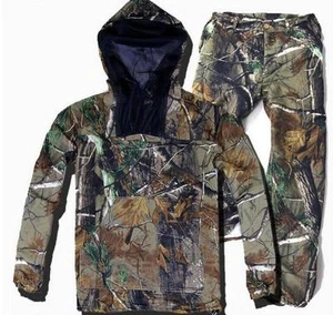 Summer Long Sleeve Bionic Camouflage Hunting Fishing Mesh Mask T-shirt & Pants - Picture 1 of 10