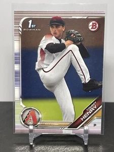 Tommy Henry 2019 primer Bowman Draft #BD-197 Arizona Diamondbacks - Imagen 1 de 1