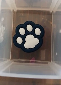  Dark Blue White Paw Print Toe Beans Shoe Charm - Picture 1 of 1