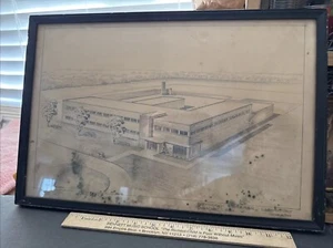 Chestnut Run Original Rubber Laboratory Architects Drawing 1954 Science Park DE - Picture 1 of 9