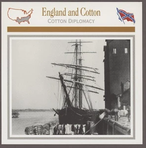 Tarjeta de la Guerra Civil del Atlas de Inglaterra y Algodón influencias extranjeras - Imagen 1 de 1