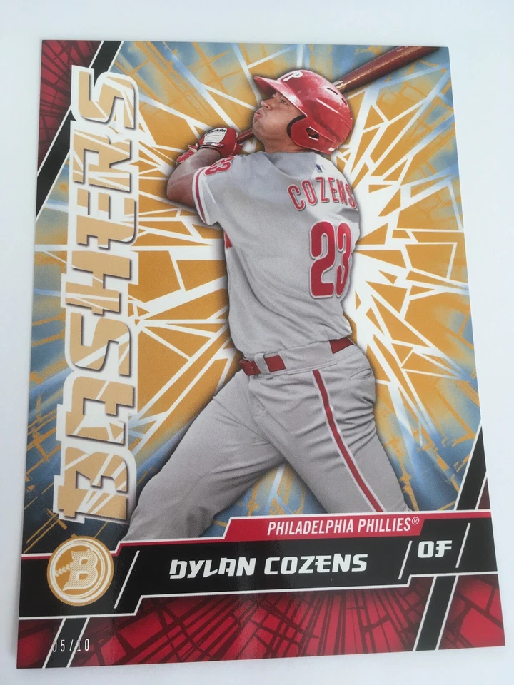 2017 Bowman High Tek Bashers Jumbo 5x7 Dylan Cozens Phillies #'d 05/10 Gold - Image 1 of 1