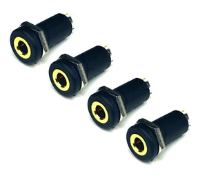 NEW 4-Pack 3.5mm 1/8 Mini Plug Stereo Audio Chassis Panel Mount Headphone Jack - Picture 1 of 6