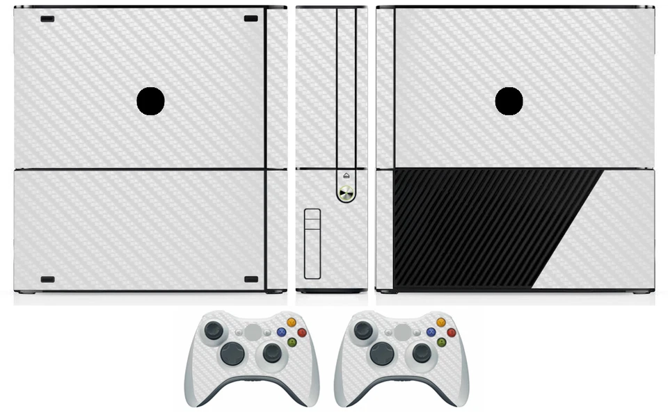 White Carbon Fiber Vinyl Skin Sticker for Xbox360 Slim E and 2 controller skins - Image 1 of 1