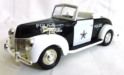 Liberty Classics 1940 Ford Convertible Coche de Policía Diecast 1:25 - Banco de Monedas Foto 1 de 4