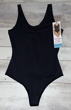Assets by Spanx Women's Smoothing Bodysuit Black Size Large