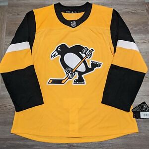 Adidas Pittsburgh Penguins Men's 54 XL Authentic Alternate Gold Yellow Jersey 