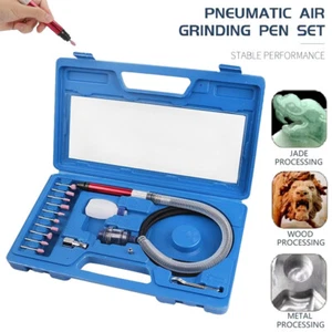 17X Micro Air Die Grinder Kit Pencil Polishing Rotary Cutting Tool Mini Set - Picture 1 of 11