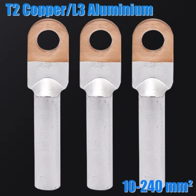 Crimp Ring Terminal 10-240mm² Wire Cable Lug Copper Aluminium Electric Connector - Image 1 of 4