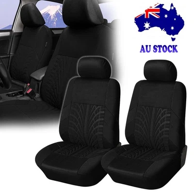 1 Pair Black Car Seat Covers Front Cushion Protector For Kia Cerato Rio Sorento - image 1 of 4