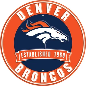 Denver Broncos 12” Established Date Embossed Metal Sign - Picture 1 of 1