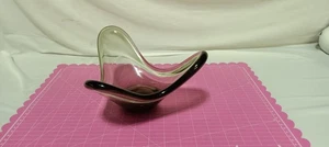 Holmegaard Glass Amoeba Shape Bowl has Chip on bottom - Picture 1 of 9