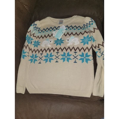 Gymboree Invierno Oso Polar Nórdico Aventura Suéter Talla 8 Nuevo Con Etiquetas Foto 1 de 3