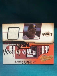 BARRY BONDS 2002 Fleer Authentix Game Used Jersey # BA-BB Ripped SF Giants NM/MT - Picture 1 of 2