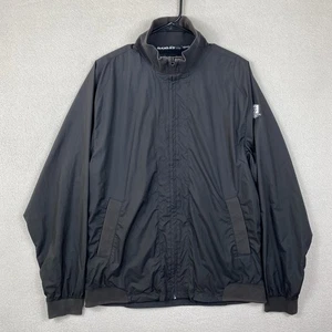 Oakley Golf Windbreaker Jacket Men's M Black Full Zip Sports Outdoors Y2K READ - Picture 1 of 8
