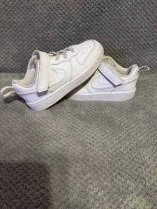 Kid's Nike Court Borough Low Recraft (TD) White/White DV5458 106 9C. Worn Twice - Picture 1 of 7