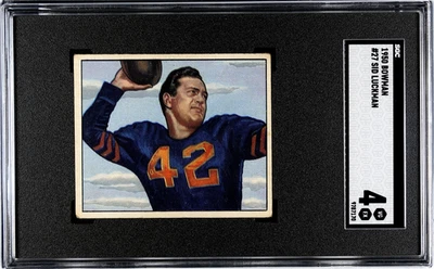 1950 Bowman SID LUCKMAN Chicago Bears #27 SGC 4 VG/EX Condition - Image 1 of 2